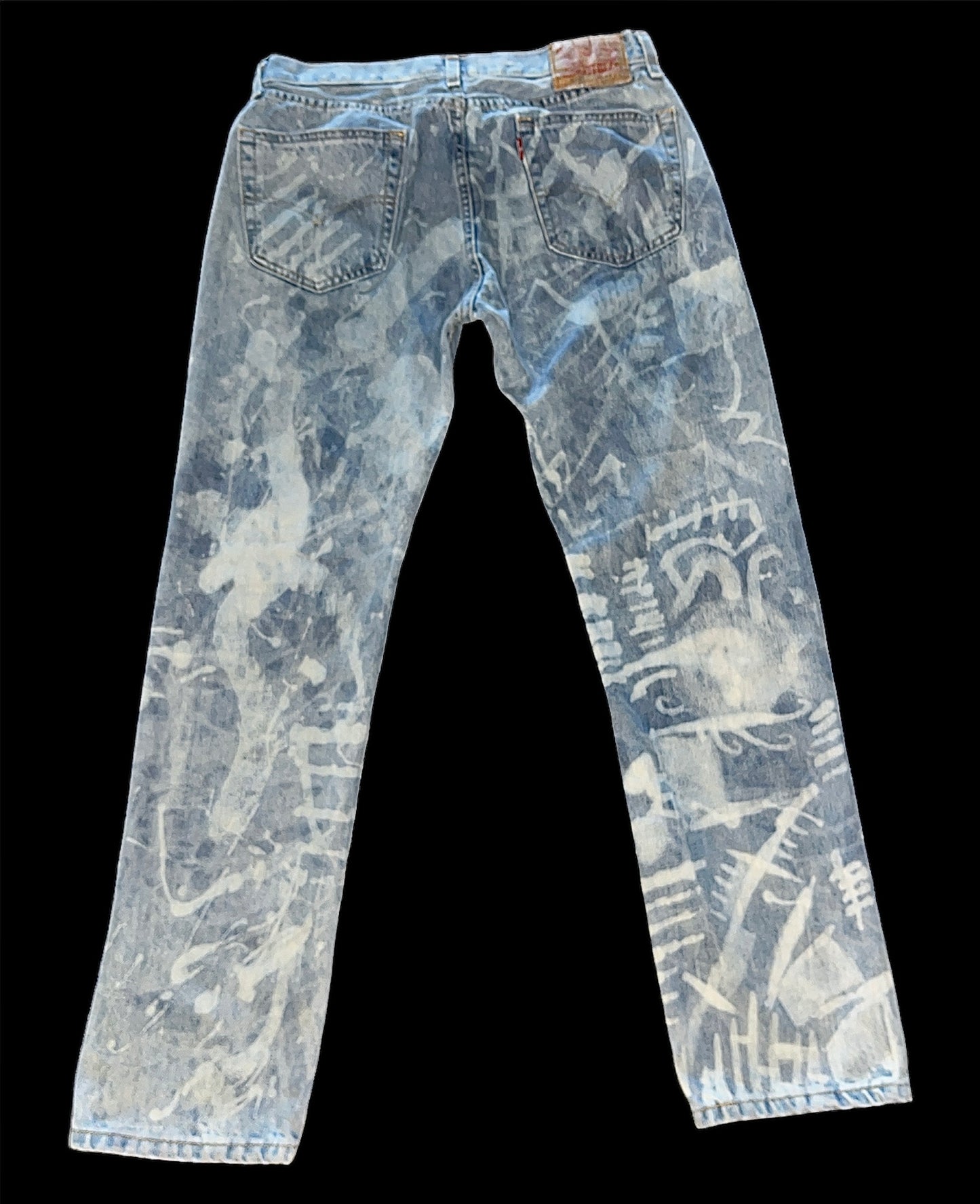 "Doodled" Denim Pants