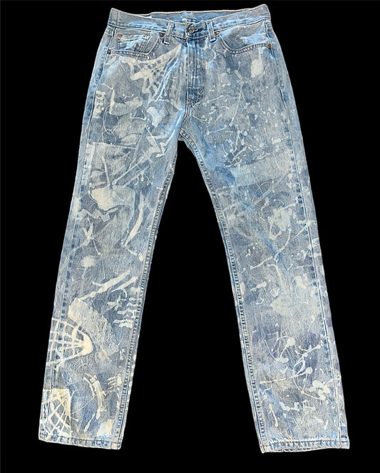 "Doodled" Denim Pants